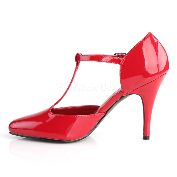 Pointed Toe T-Strap High Heel Shoes - Picture 4 of 5